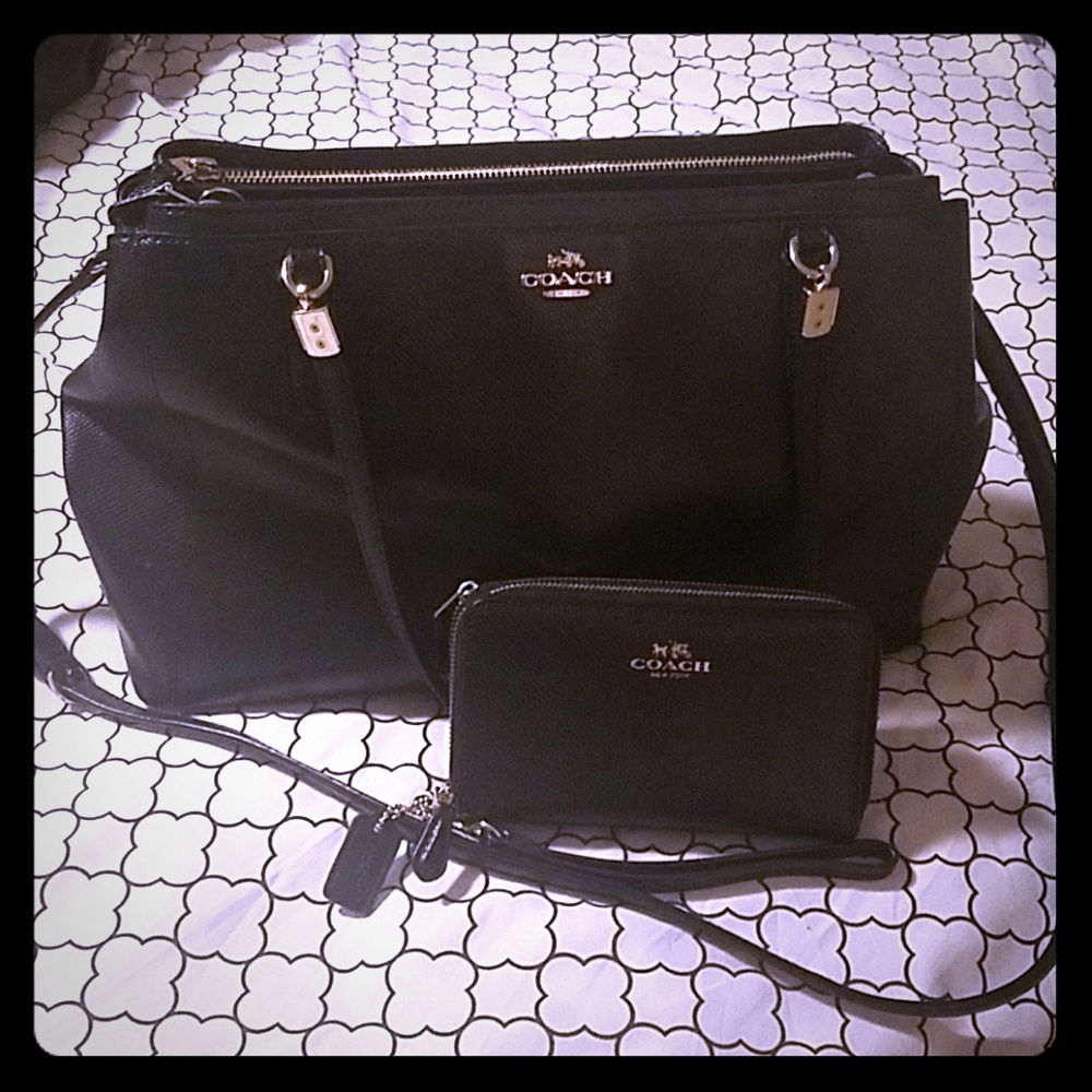Authentic Black Coach Handbag